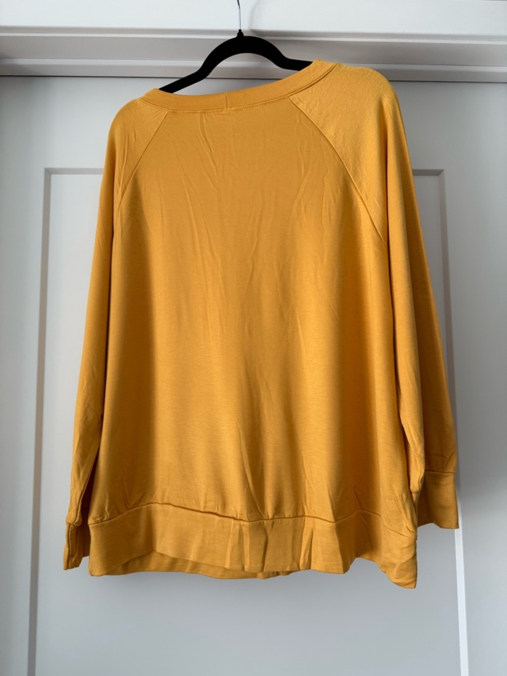 NWOT-Mustard Yellow Soft Lounge Set - Relaxed Top & Drawstring Pants SZ 2X - Picture 3 of 15